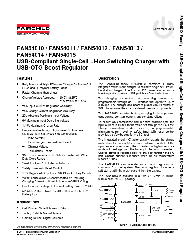 FAN54011 Fairchild Semiconductor