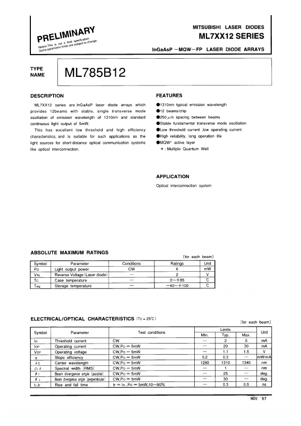 ML7XX12 Mitsubishi
