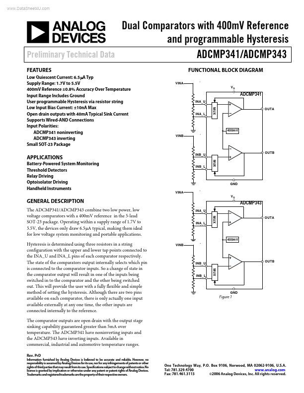 ADCMP341 Analog Devices