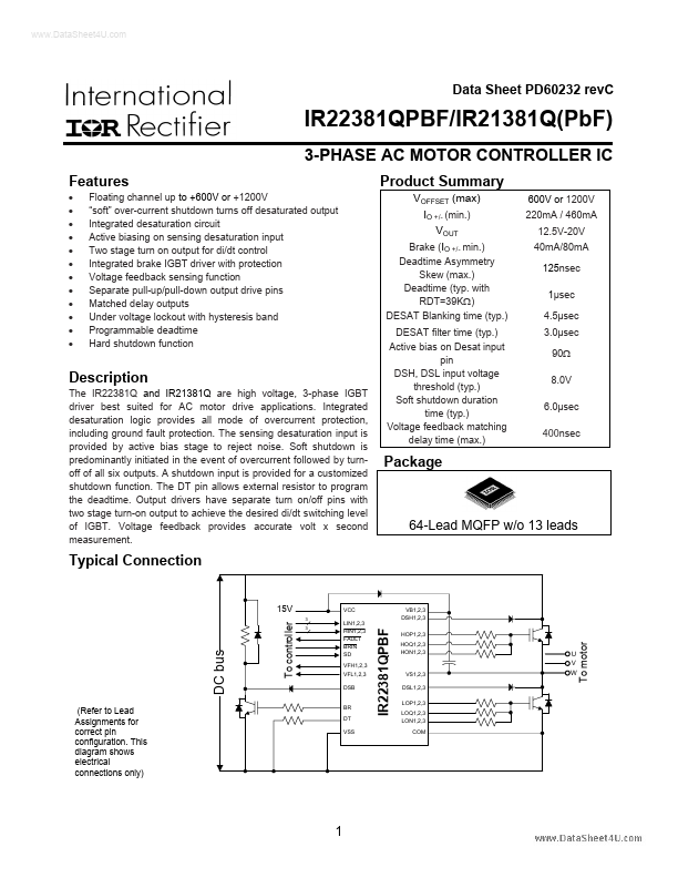 IR21381QPBF International Rectifier