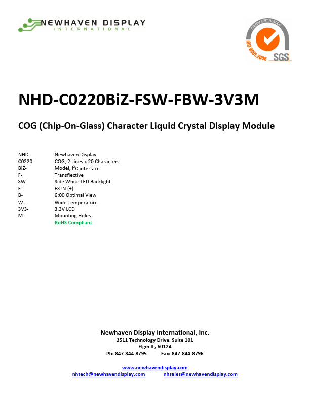 <?=NHD-C0220BiZ-FSW-FBW-3V3M?> डेटा पत्रक पीडीएफ