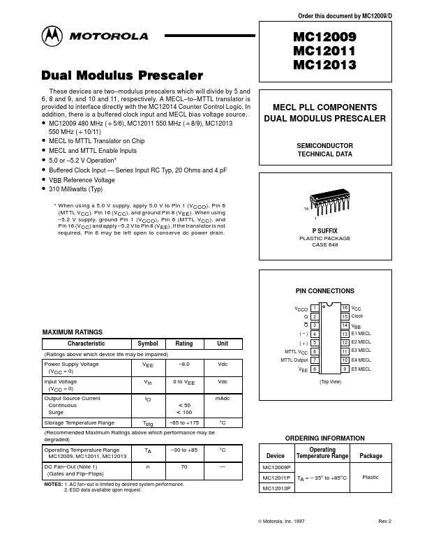 MC12011 Motorola