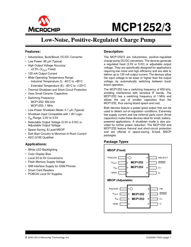 MCP1252 Microchip Technology
