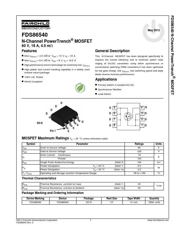 <?=FDS86540?> डेटा पत्रक पीडीएफ