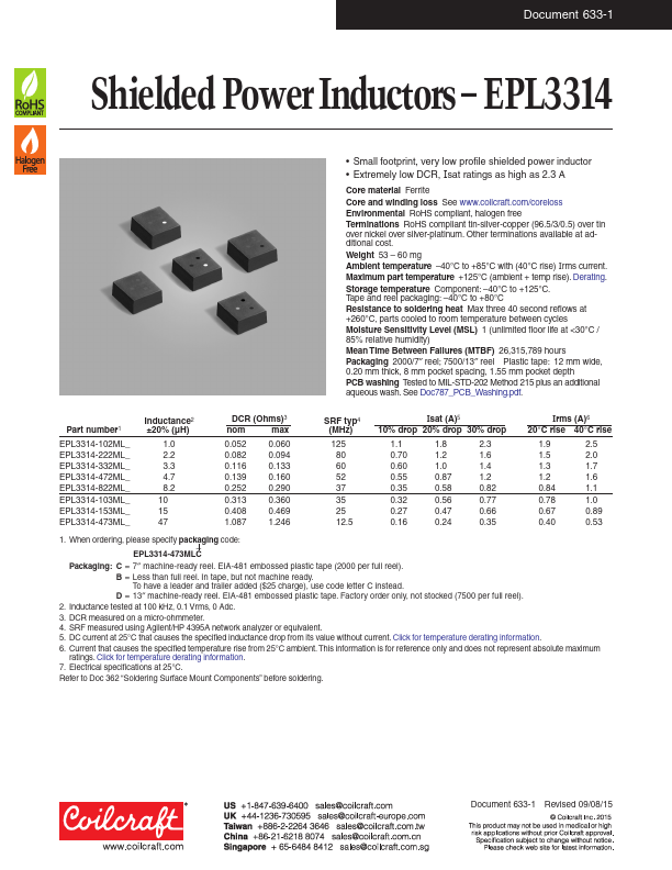 <?=EPL3314-103ML?> डेटा पत्रक पीडीएफ