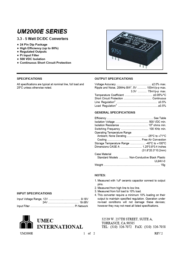 UM2029E Universal Microelectronic