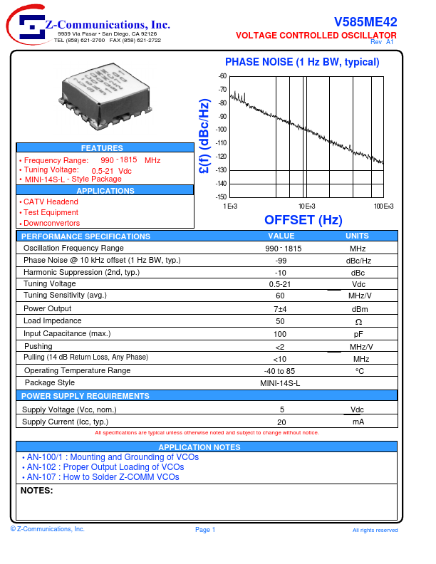 <?=V585ME42?> डेटा पत्रक पीडीएफ