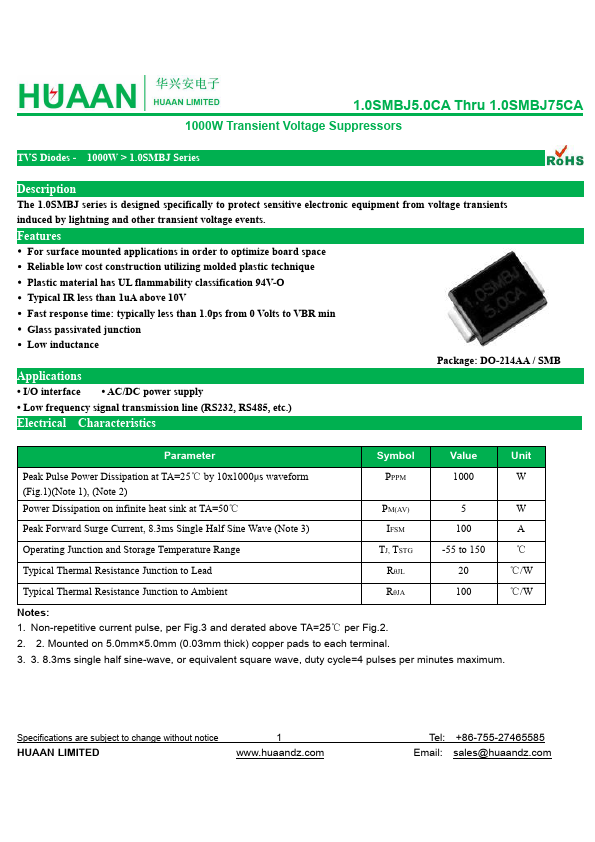 1.0SMBJ15A