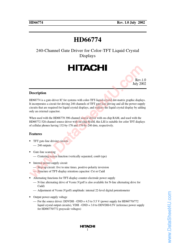 HD66774 Hitachi