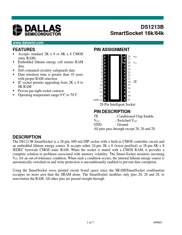 DS1213B Dallas Semiconducotr