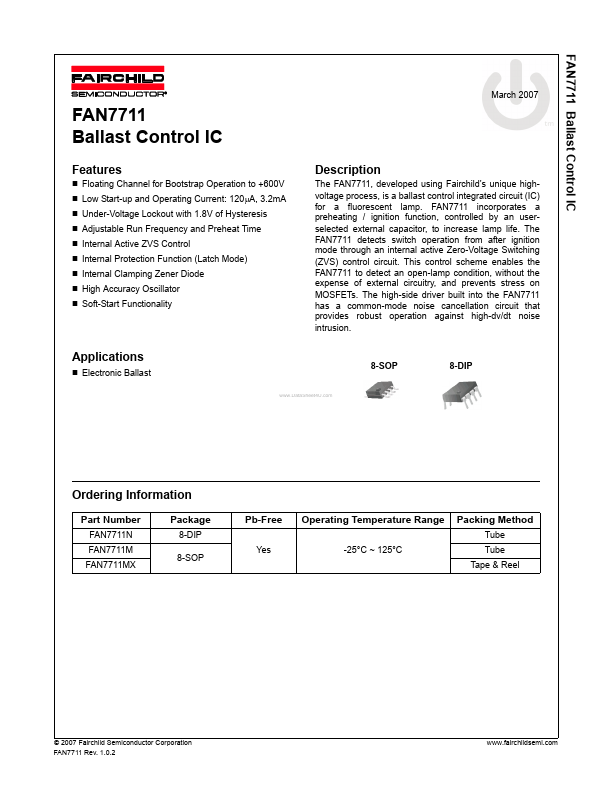 <?=FAN7711?> डेटा पत्रक पीडीएफ