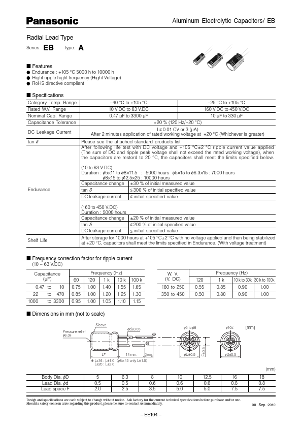 EEUEB1E101S Panasonic