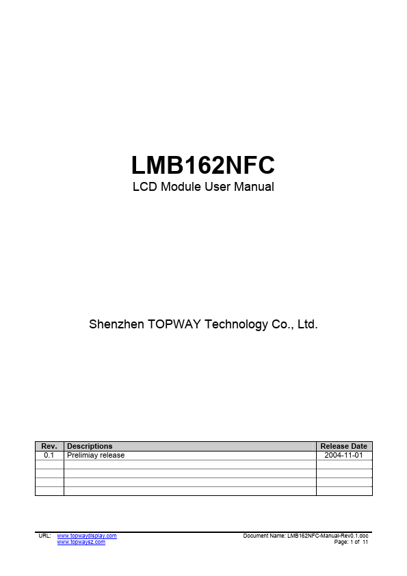 <?=LMB162NFC?> डेटा पत्रक पीडीएफ