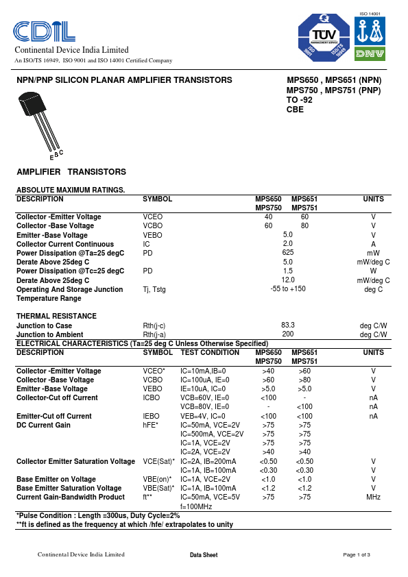 MPS650 CDIL