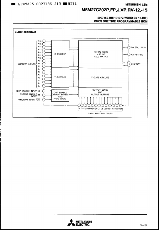 M5M27C202VP-12