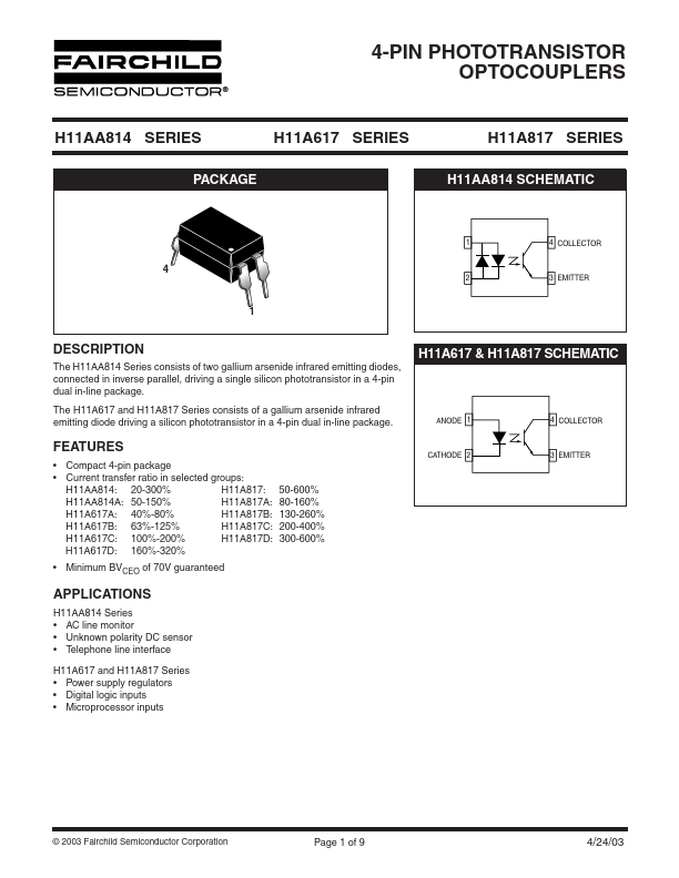 H11A617D Fairchild Semiconductor