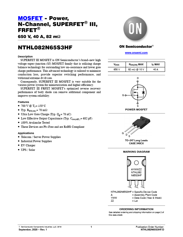 NTHL082N65S3HF