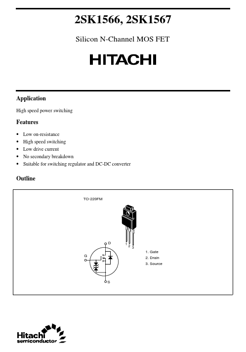 2SK1566 Hitachi Semiconductor