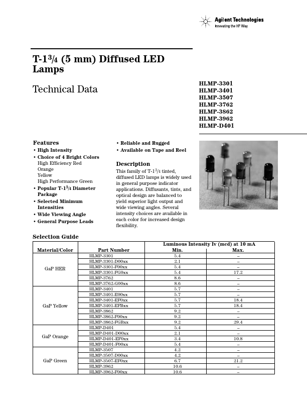 HLMP-3301 Hewlett-Packard