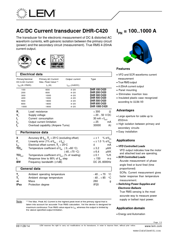 DHR-C420 LEM