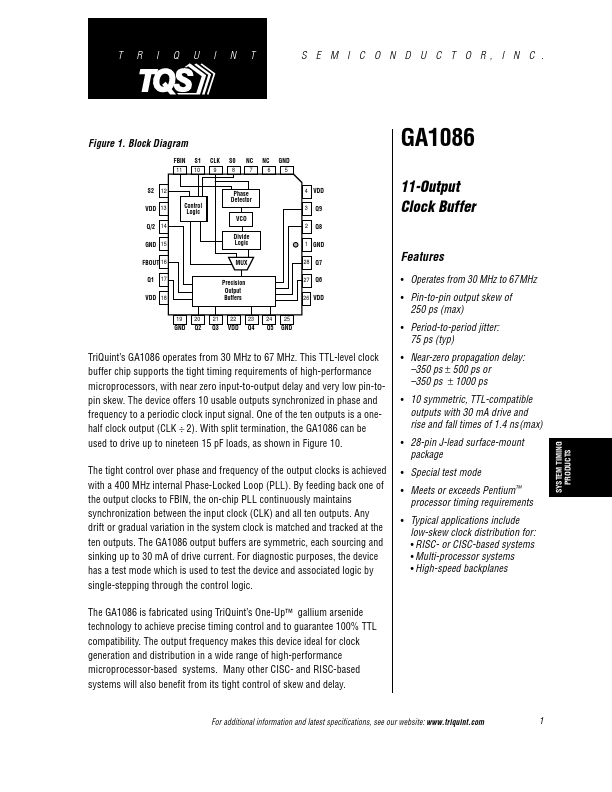 GA1086 TriQuint Semiconductor