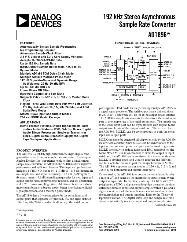 AD1896 Analog Devices