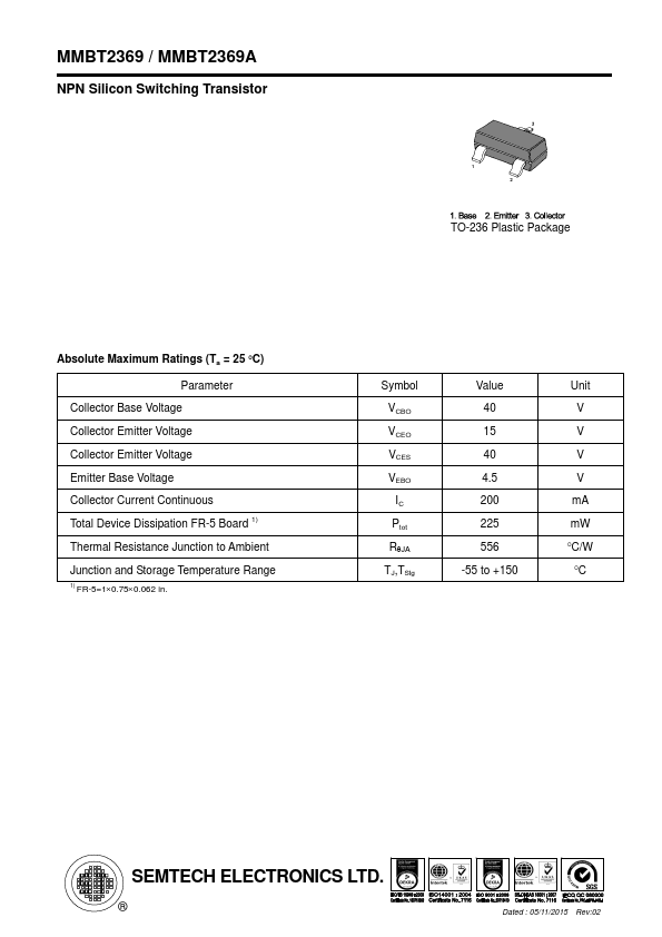 MMBT2369 SEMTECH