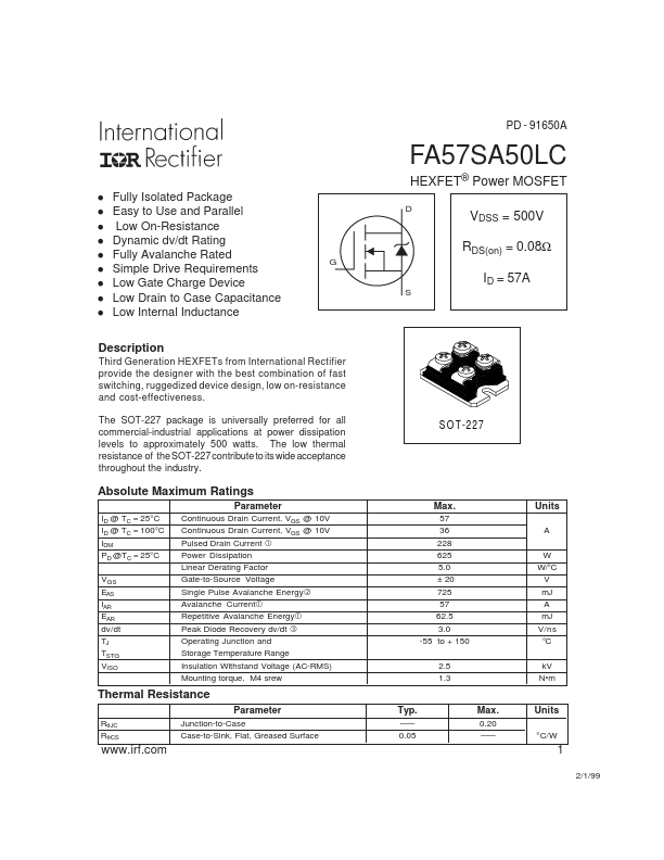 <?=FA57SA50LC?> डेटा पत्रक पीडीएफ