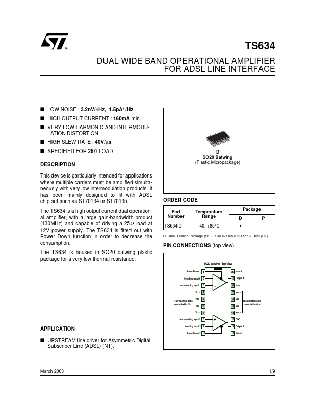 TS634 STMicroelectronics