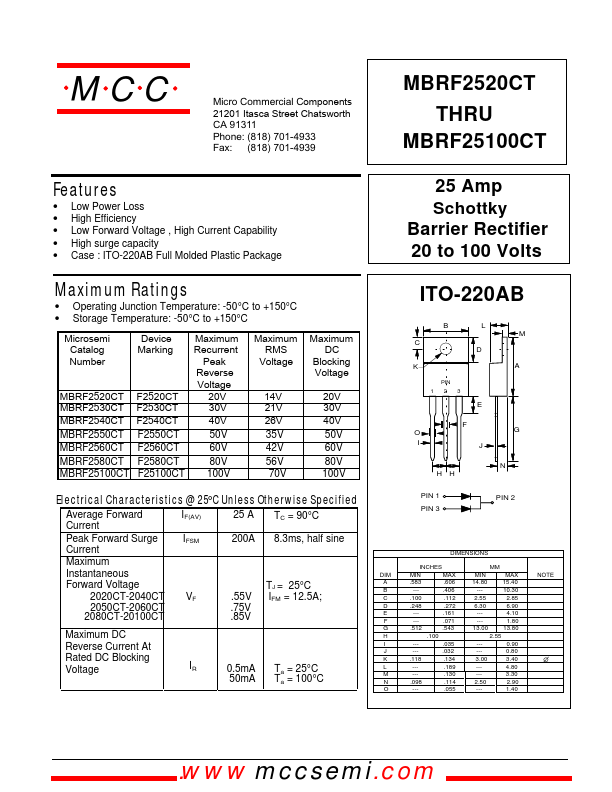 MBRF2550CT