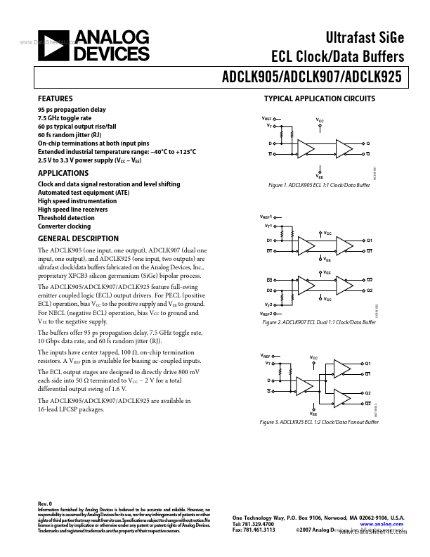 ADCLK905 Analog Devices