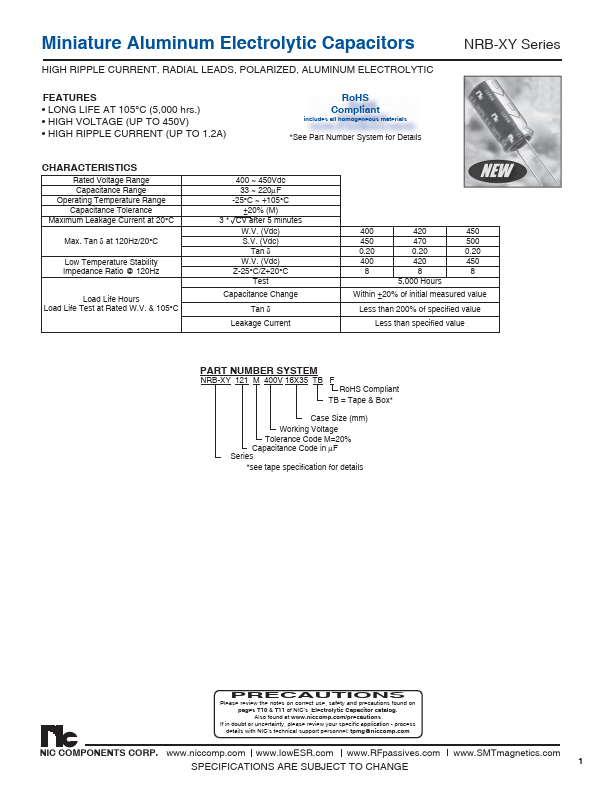 <?=NRB-XY820M420V12.5X45F?> डेटा पत्रक पीडीएफ