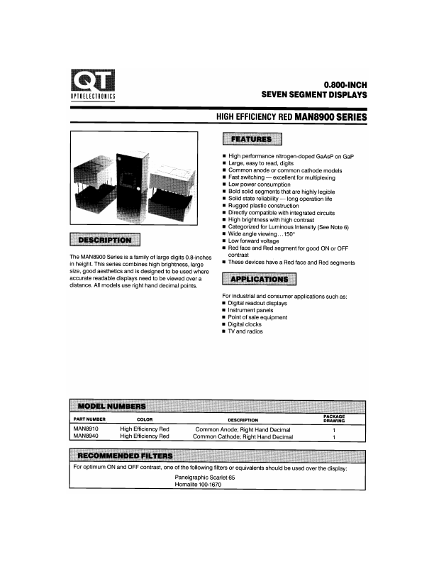 MAN8900 QT Optoelectronics