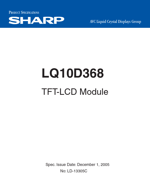 LQ10D368 Sharp