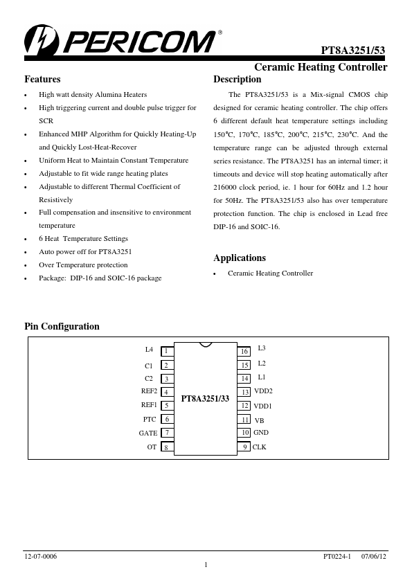 PT8A3251 Pericom Semiconductor