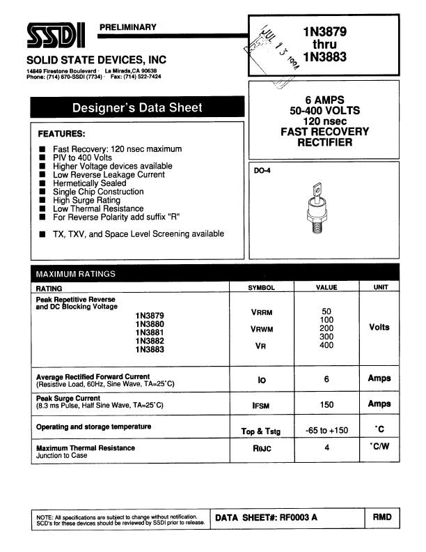 1N3882 SSDI