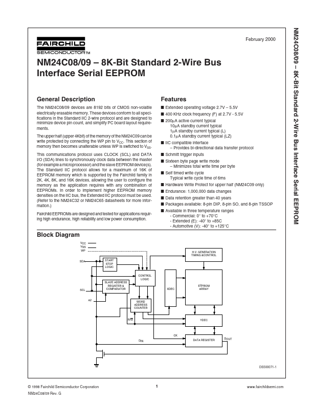 NM24C09 Fairchild Semiconductor