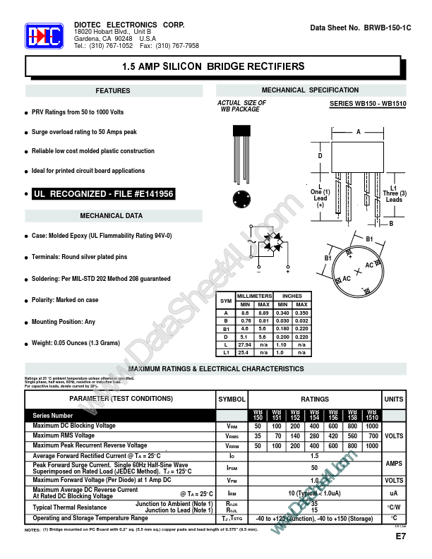 WB154 Diotec Electronics