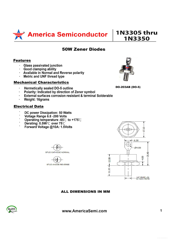 1N3331 America Semiconductor