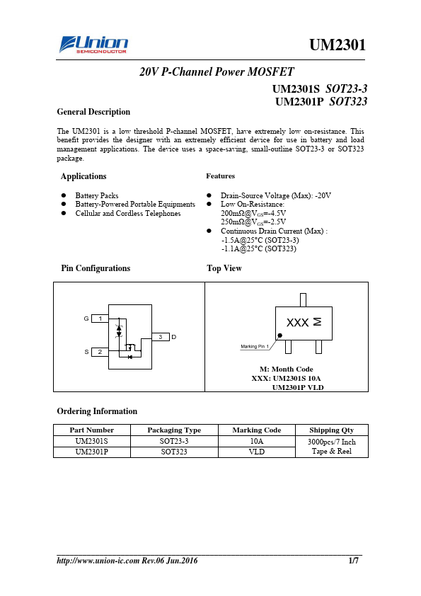 UM2301 Union Semiconductor