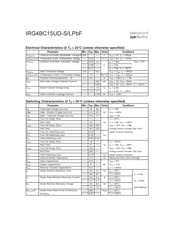 IRG4BC15UD-SPBF