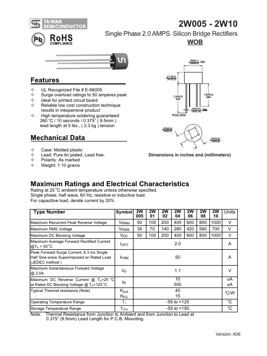 2W005 Taiwan Semiconductor