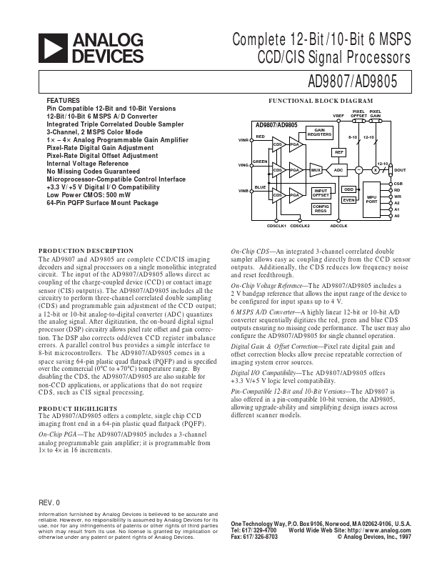 AD9807 Analog Devices