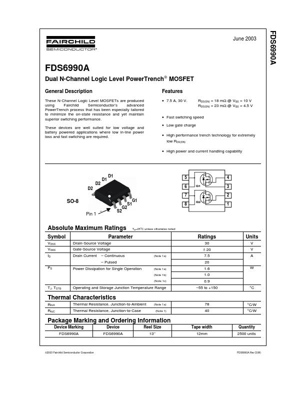 FDS6990A Fairchild Semiconductor