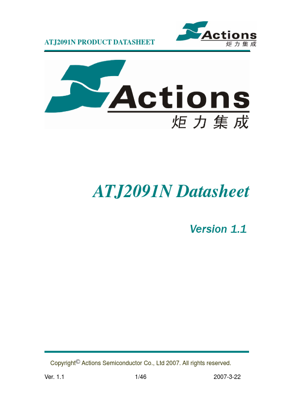 ATJ2091N Actions Semiconductor