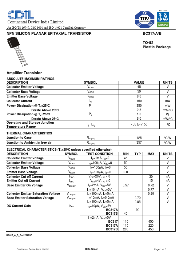 BC317B CDIL