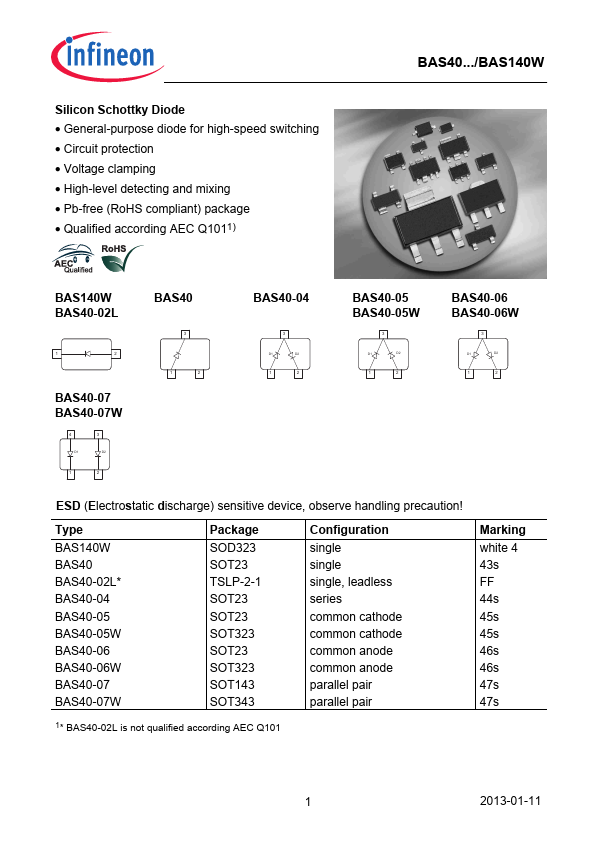 BAS40-02L Infineon