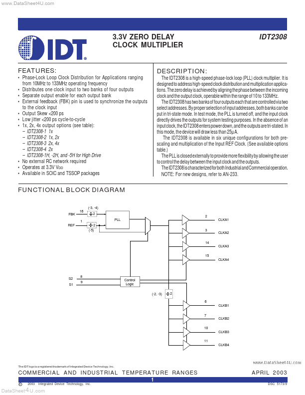 IDT2308 Integrated Device