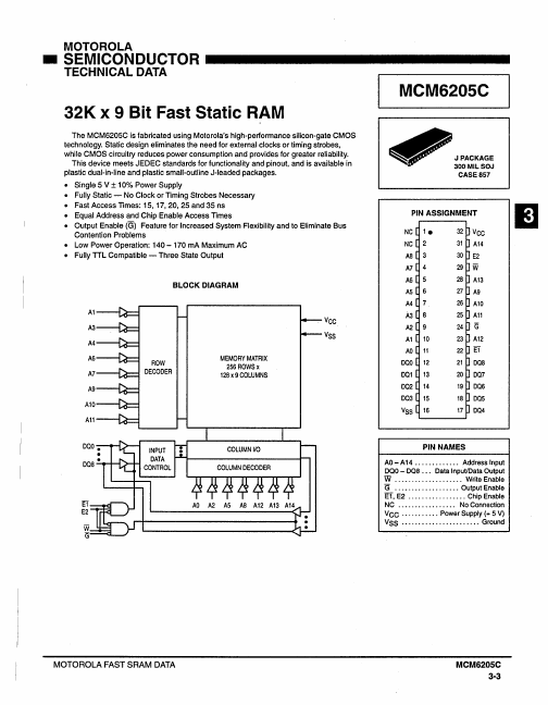 <?=MCM6205C?> डेटा पत्रक पीडीएफ