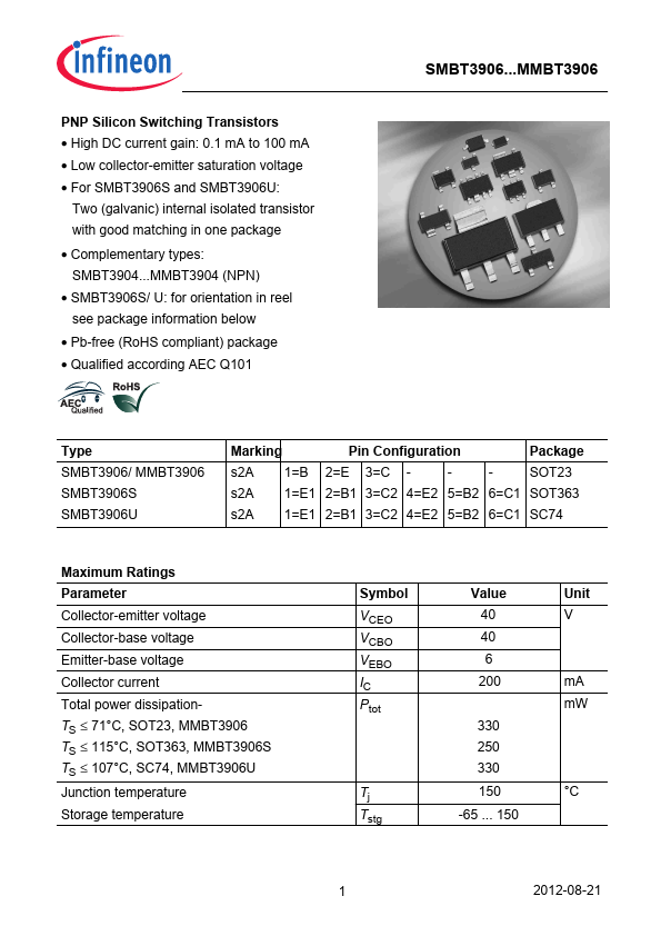 MMBT3906 Infineon Technologies AG